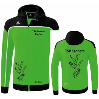 CHANGE by erima Trainingsjacke mit Kapuze green/schwarz/weiß