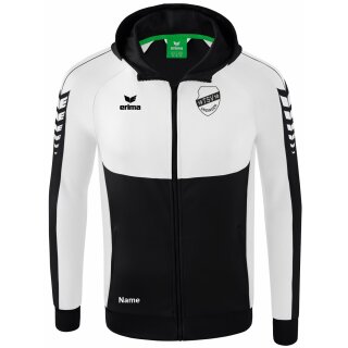 Six Wings Trainingsjacke mit Kapuze schwarz/weiß