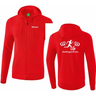 Kapuzensweatjacke rot