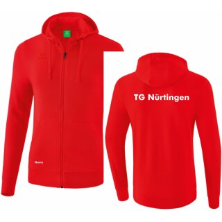 Kapuzensweatjacke rot