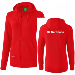 Kapuzensweatjacke rot