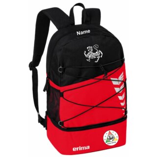 SIX WINGS Rucksack rot/schwarz