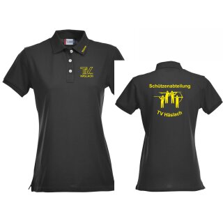 Poloshirt women schwarz mit Logo