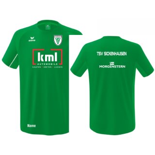 Warmlauf-LIGA STAR Trainings T-Shirt smaragd/weiß
