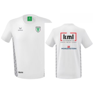 Warmlauf-Essential Team T-Shirt weiß/monument grey