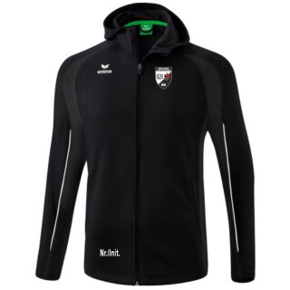 LIGA STAR Trainingsjacke mit Kapuze schwarz/weiß