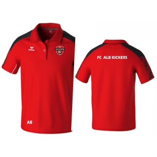 EVO STAR Poloshirt rot/schwarz