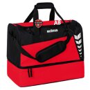 SIX WINGS Sporttasche mit Bodenfach rot/schwarz