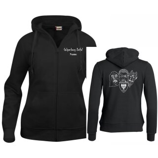 Zip Hoody women bedruckt oder gestickt