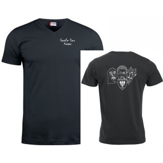 Shirt V-Neck men bedruckt oder gestickt
