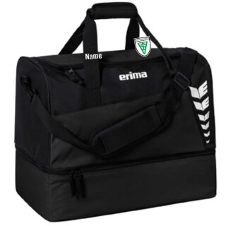 SIX WINGS Sporttasche mit Bodenfach schwarz