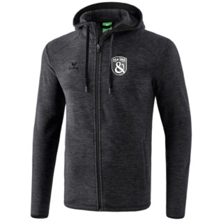 Fleecejacke schwarz melange