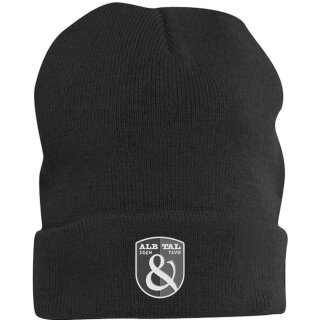 Strick Beanie mit gesticktem Wappen