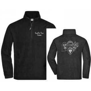 Half-Zip Fleece schwarz unisex