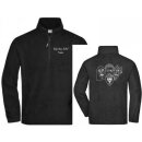 Half-Zip-Fleece unisex schwarz