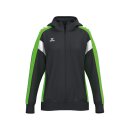 CELEBRATE 125 Training Jacket with hood schwarz/green gecko