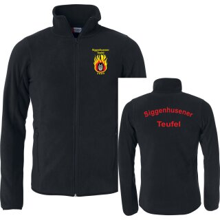 Fleece Jacke unisex schwarz