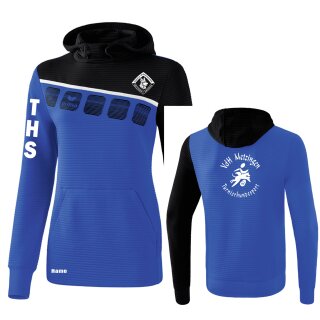 5-C Kapuzensweat new royal/schwarz/weiß