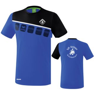 5-C T-Shirt new royal/schwarz/weiß