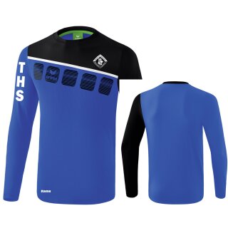 5-C Longsleeve new royal/schwarz/weiß