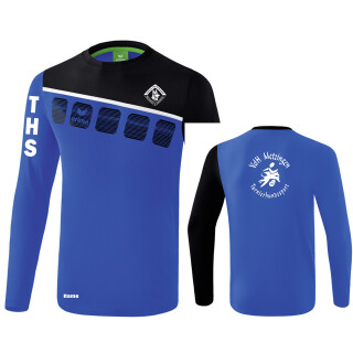 5-C Longsleeve new royal/schwarz/weiß XXXL