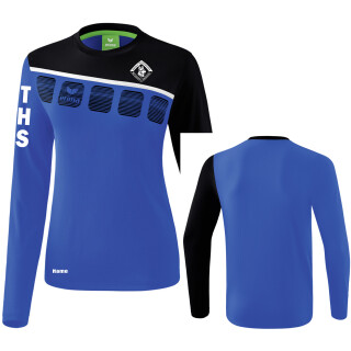 5-C Longsleeve new royal/schwarz/weiß 34