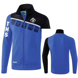 5-C Polyesterjacke new royal/schwarz/weiß L
