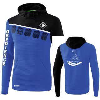 5-C Kapuzensweat new royal/schwarz/weiß