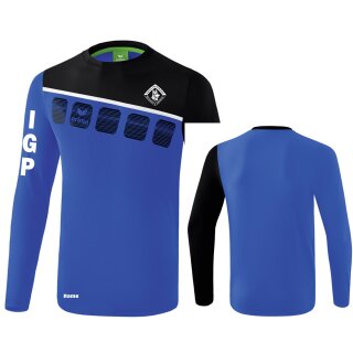 5-C Longsleeve new royal/schwarz/weiß
