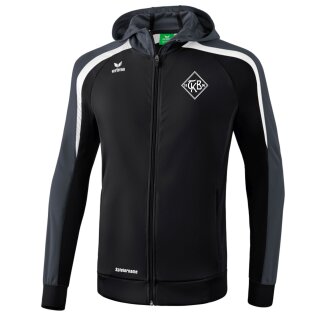 Liga 2.0 Trainingsjacke mit Kapuze schwarz/weiß/dunkelgrau
