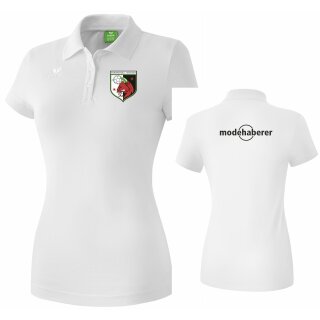 DAMEN Teamsport Poloshirt weiß