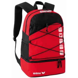 Club 5 Multifunktionsrucksack mit Bodenfach rot/schwarz