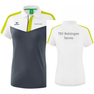 Squad Poloshirt weiß/slate grey/bio lime