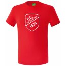 Teamsport T-Shirt rot Wappen weiß