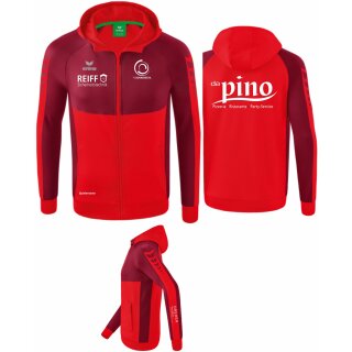 Six Wings Trainingsjacke mit Kapuze rot/bordeaux