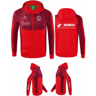 Six Wings Trainingsjacke mit Kapuze rot/bordeaux