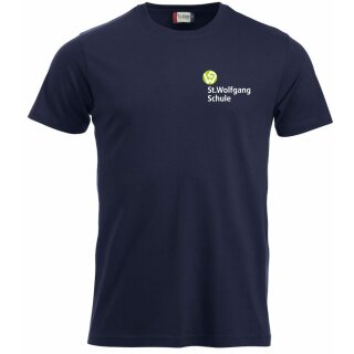 T-Shirt navy mit kleinem Logo