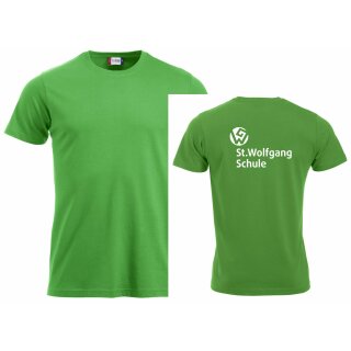 T-Shirt grün mit Logo Rücken