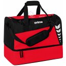 SIX WINGS Sporttasche mit Bodenfach rot/schwarz