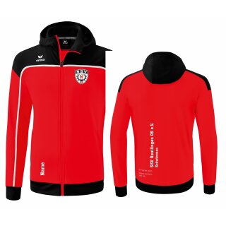 CHANGE by erima Trainingsjacke mit Kapuze rot/schwarz/weiß