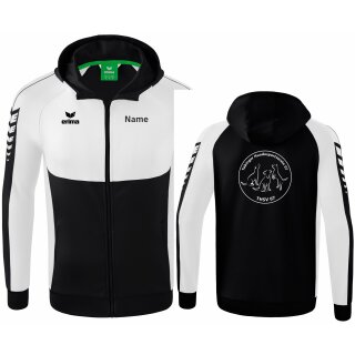 Six Wings Trainingsjacke mit Kapuze schwarz/weiß